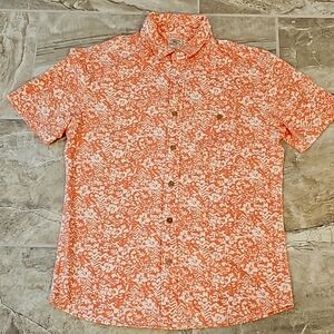 🌼Men's Faherty Botton down short sleeve stretch Playa Shirts NWT!
